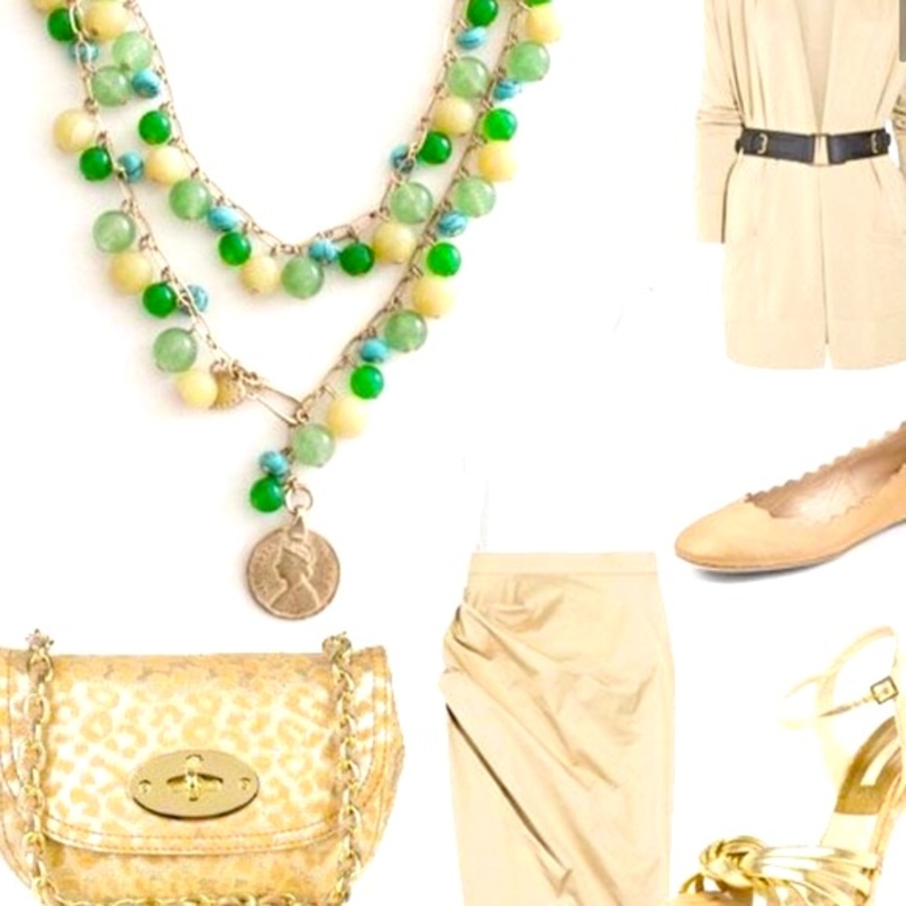 Stella & Dot | Retired Vintage Semi-precious Stone & Gold Coin Copa Neck… - Picture 3 of 16